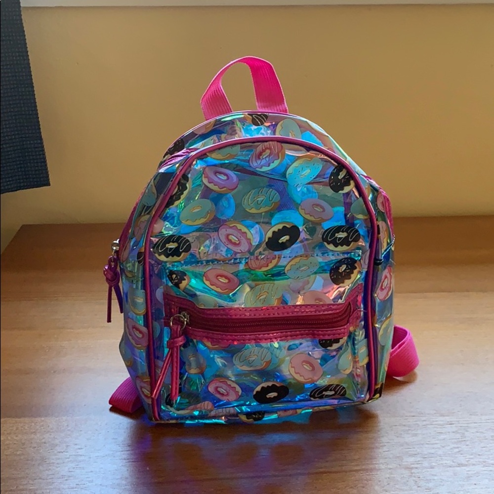 Small clear donut backpack